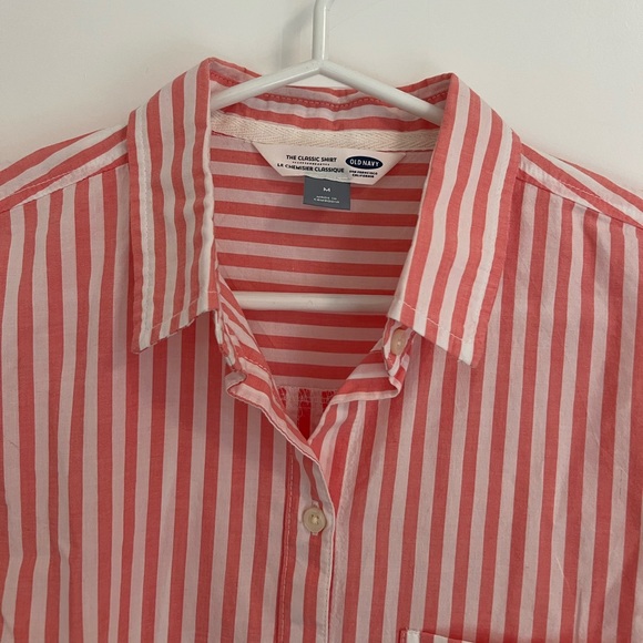 Old Navy Pinstripe Button Up Shirt - Picture 3 of 4